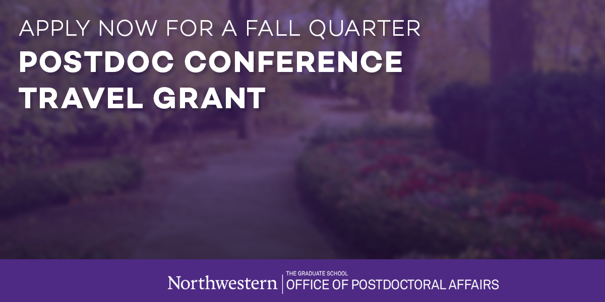 Fall Postdoc Conference Travel Grant graphic