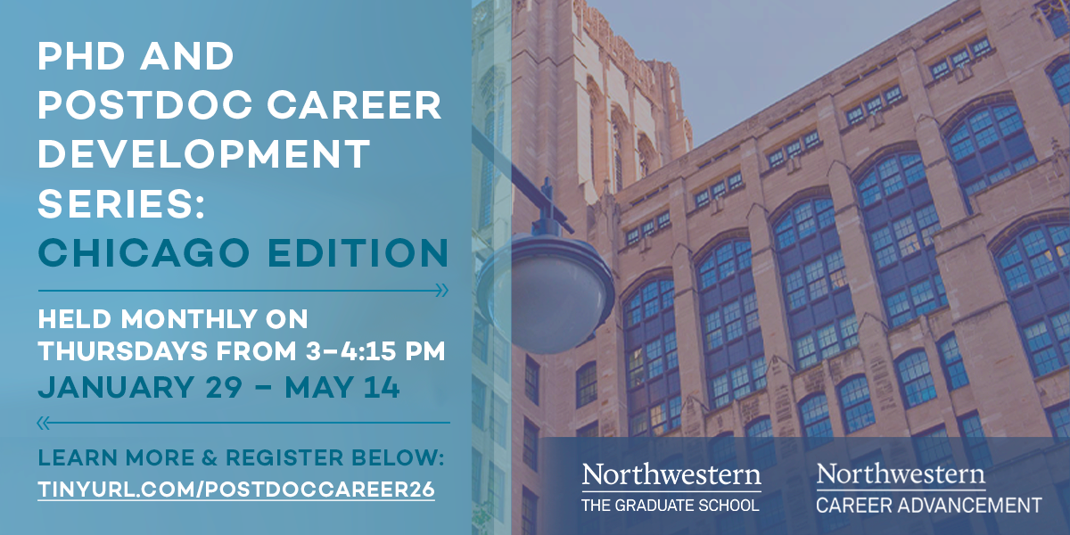Register for a PhD and Postdoc Career Development Series: Chicago Campus