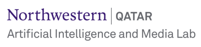 Northwestern University in Qatar Artificial Intelligence and Media Lab logo lockup